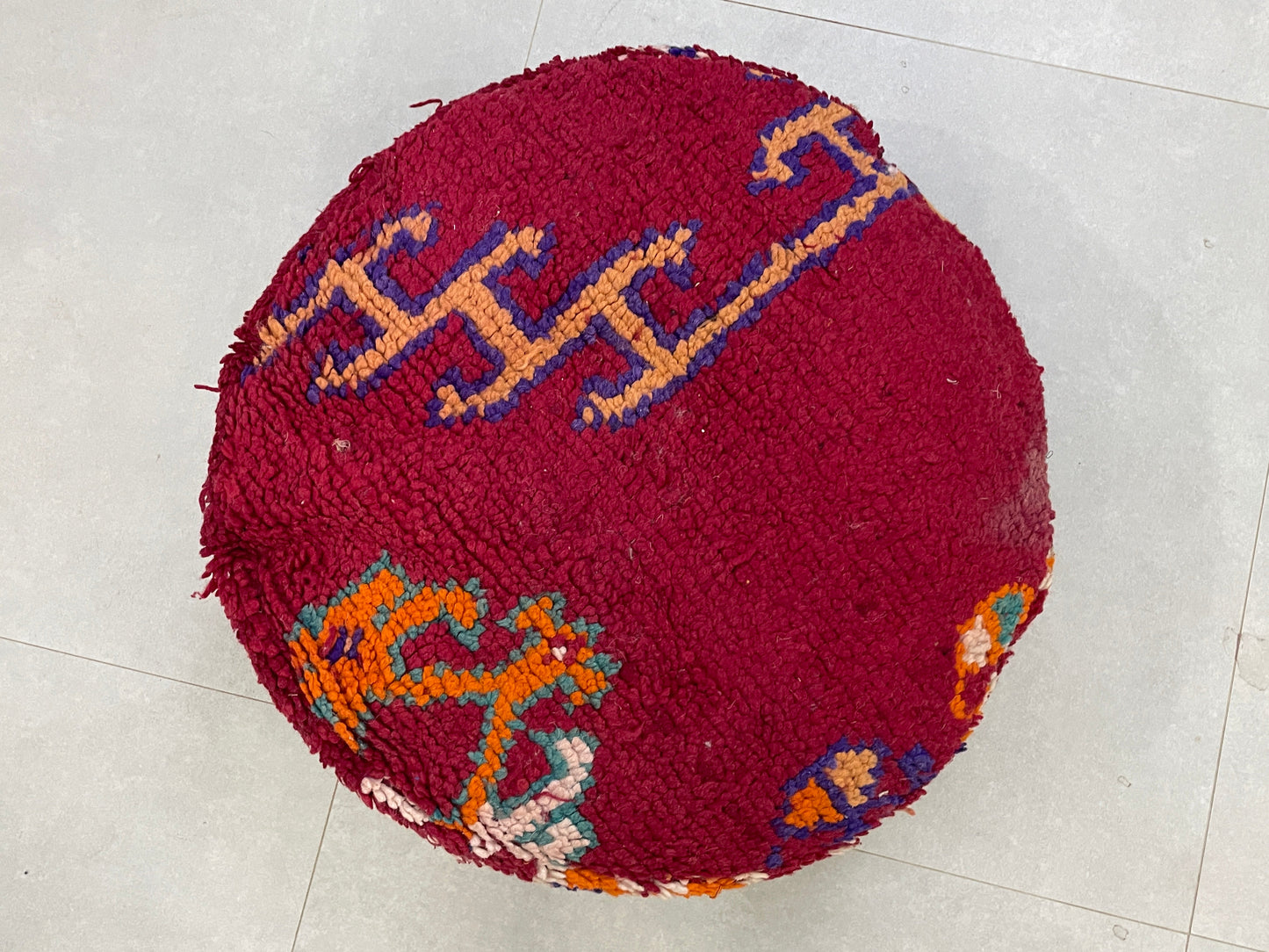 Round moroccan pouf cover - T43