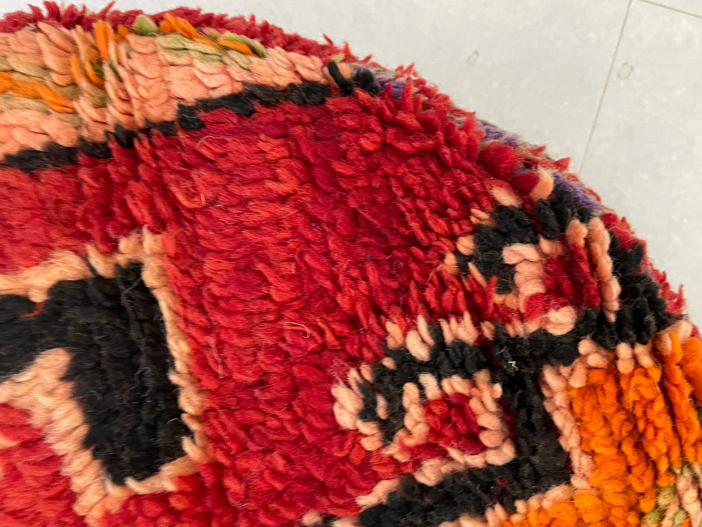 Round moroccan pouf cover - T7