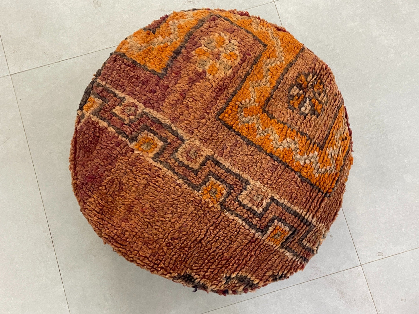 Round moroccan pouf cover - S44