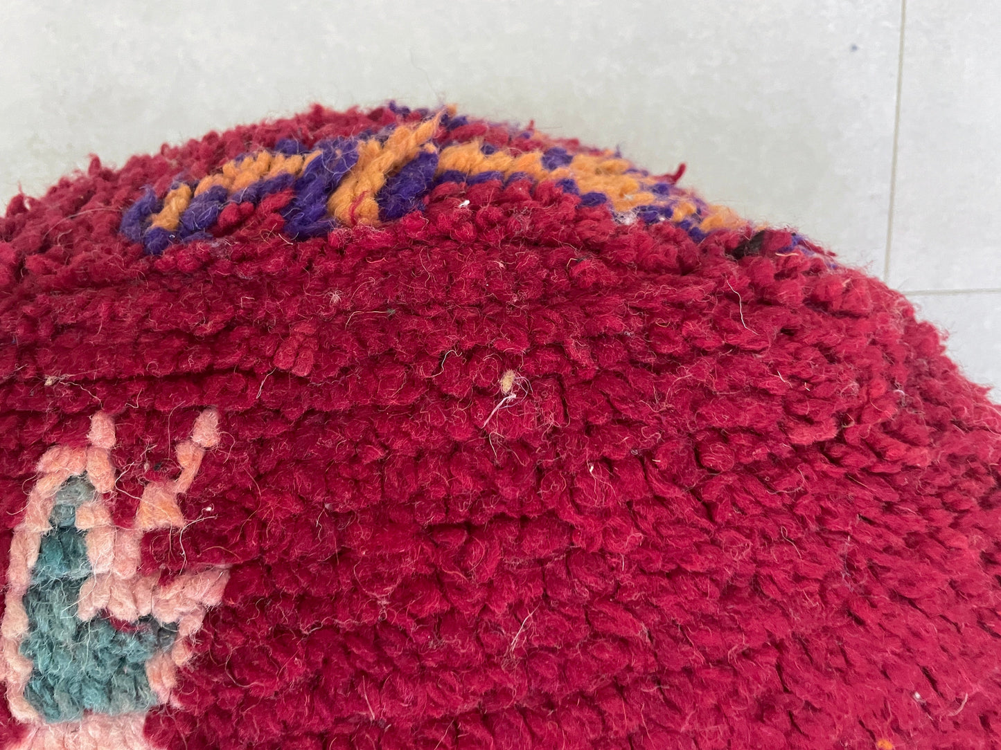 Round moroccan pouf cover - T25