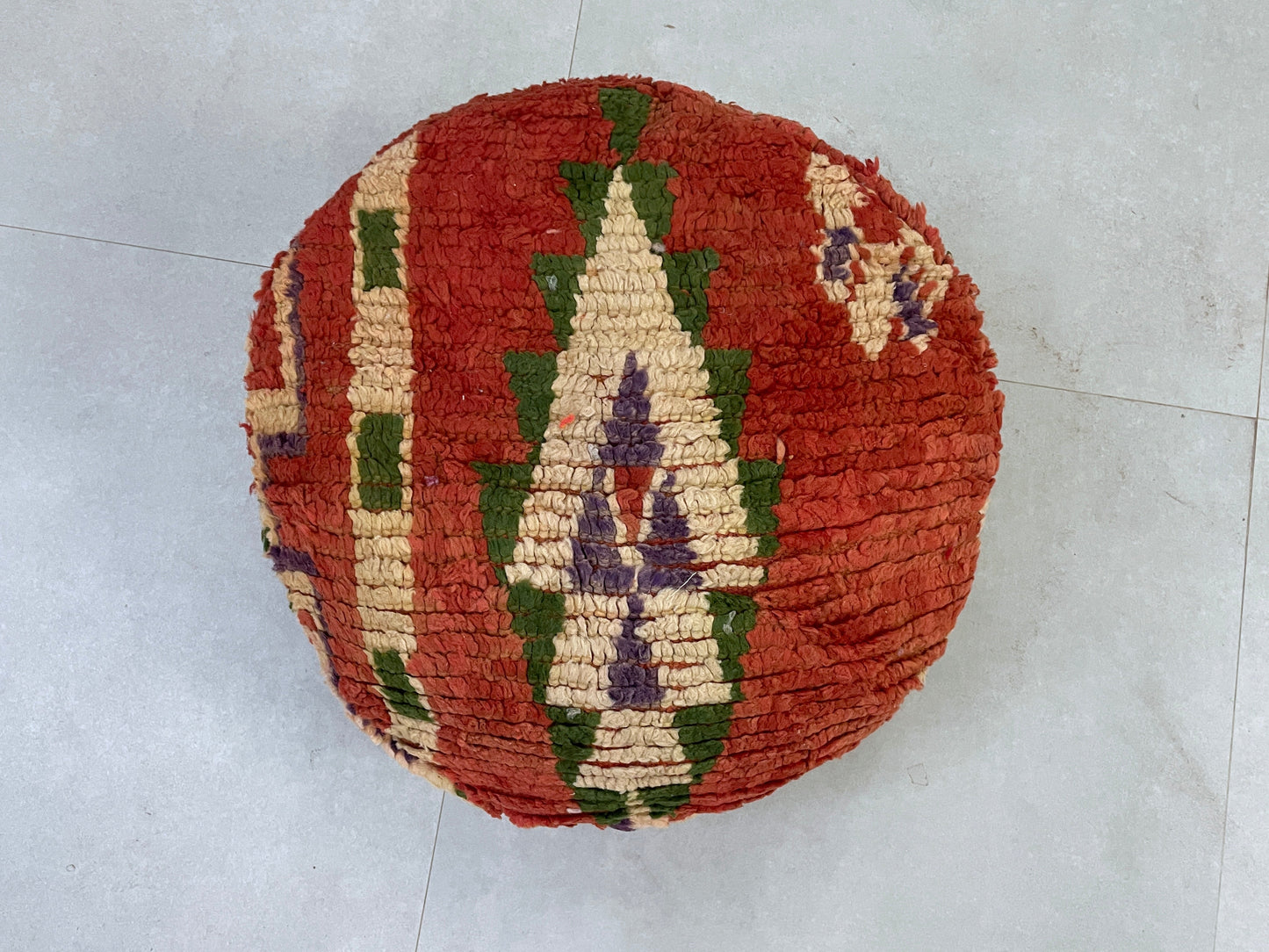 Round moroccan pouf cover - R61