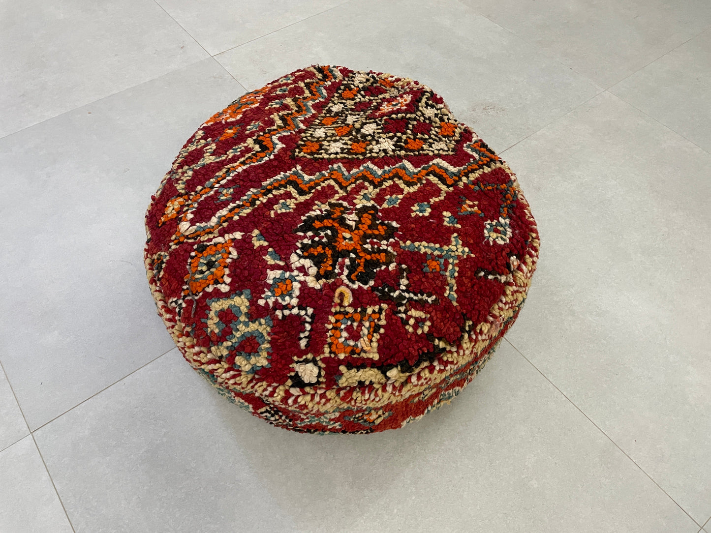 Round moroccan pouf cover - R56