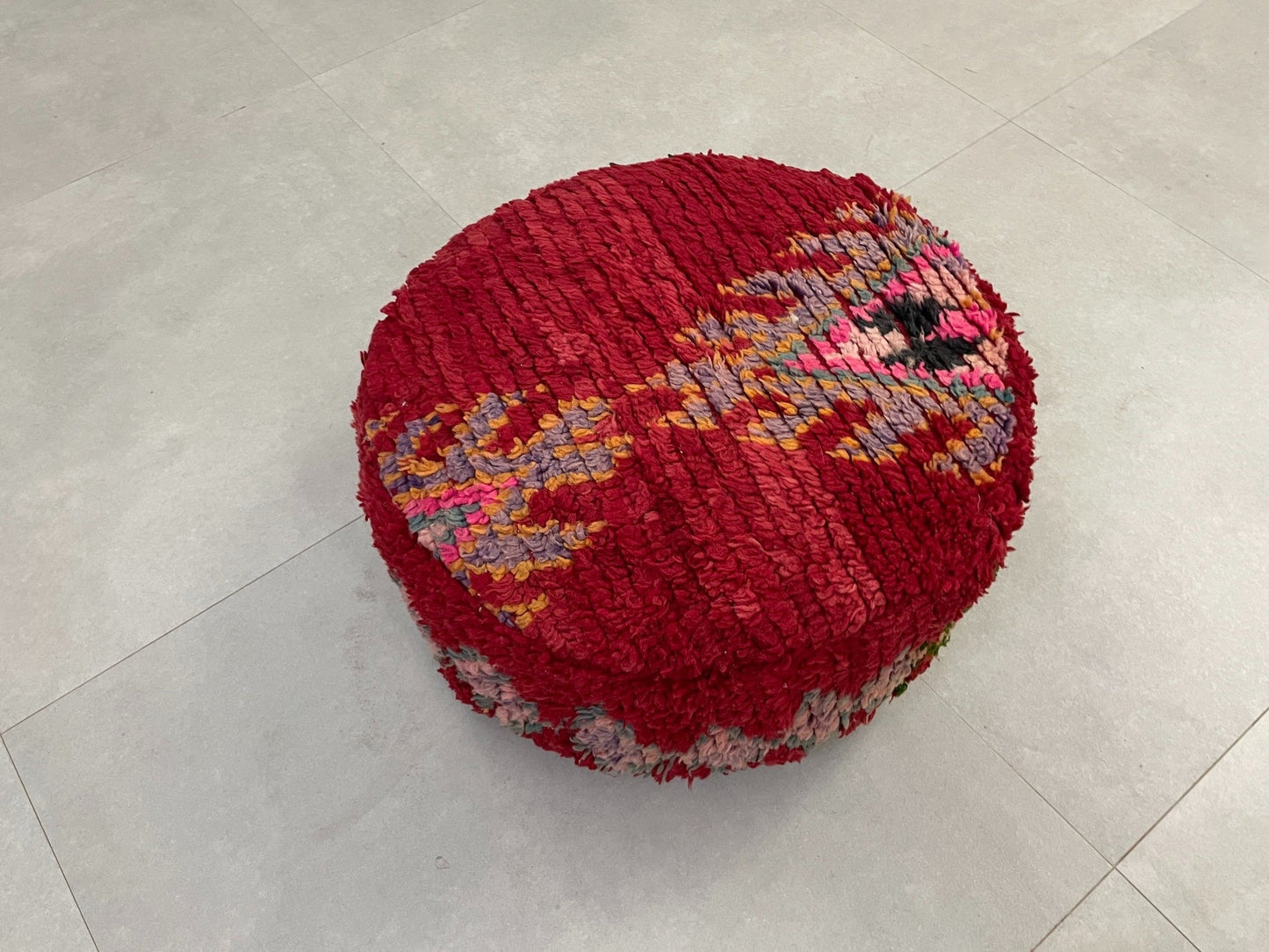 Round moroccan pouf cover - R53