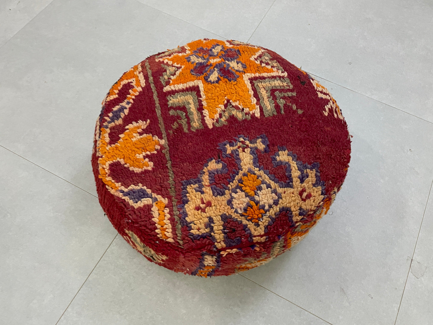 Round moroccan pouf cover - S46