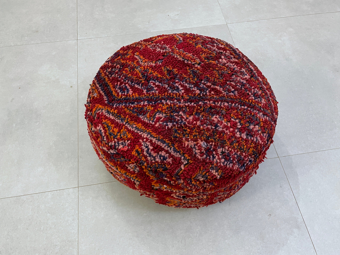 Round moroccan pouf cover - T22