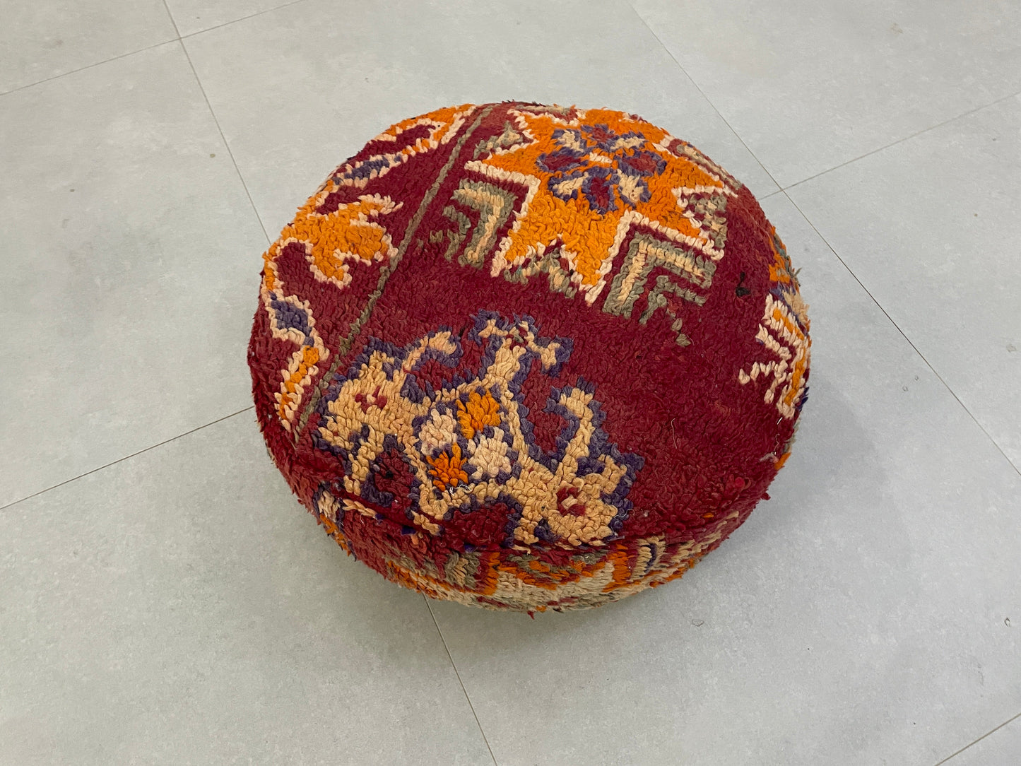 Round moroccan pouf cover - S46