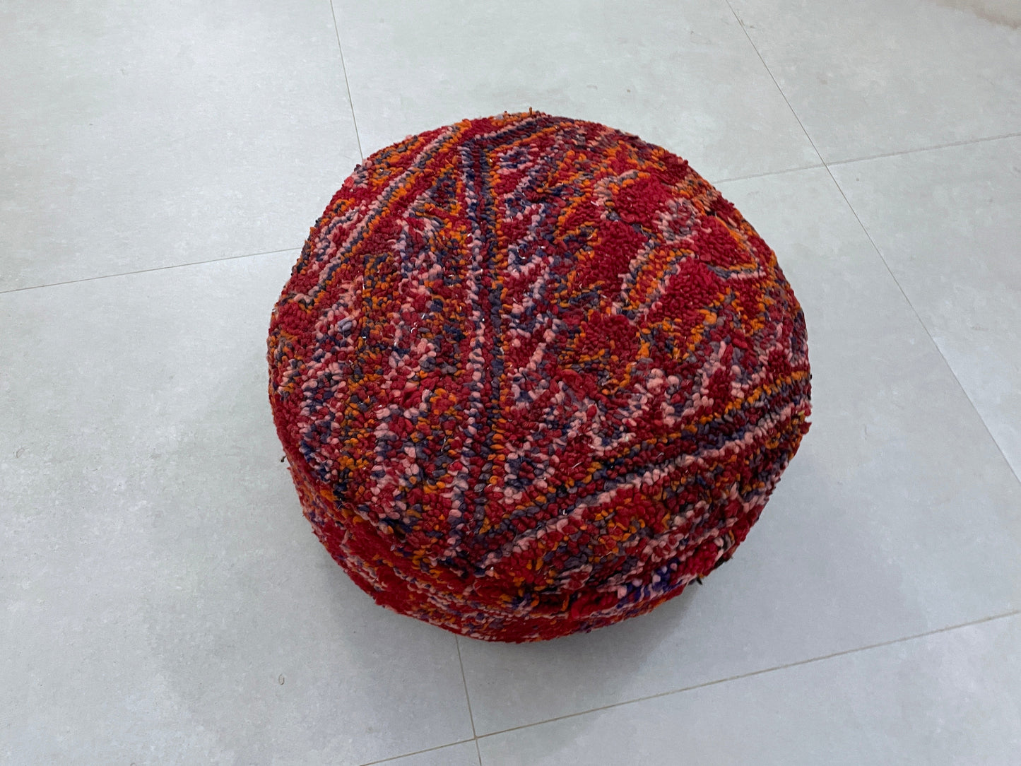 Round moroccan pouf cover - T22