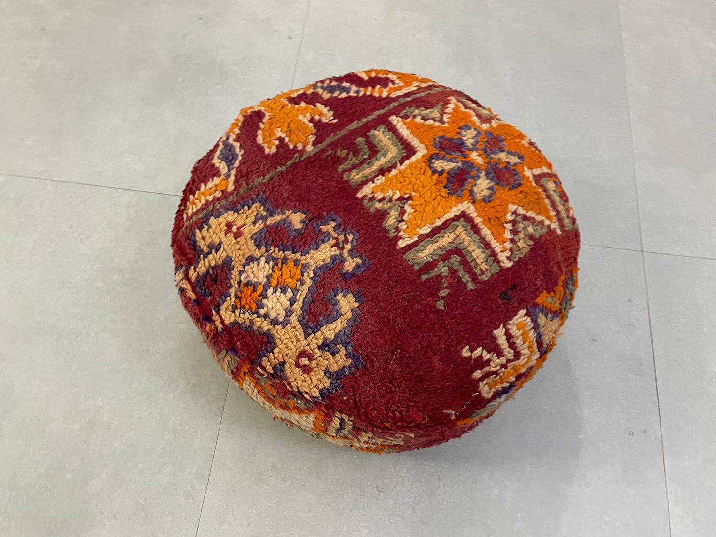 Round moroccan pouf cover - S46