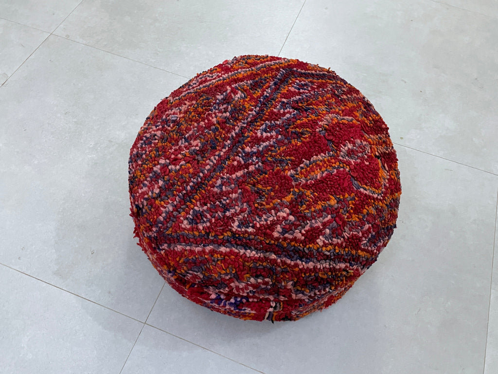 Round moroccan pouf cover - T22