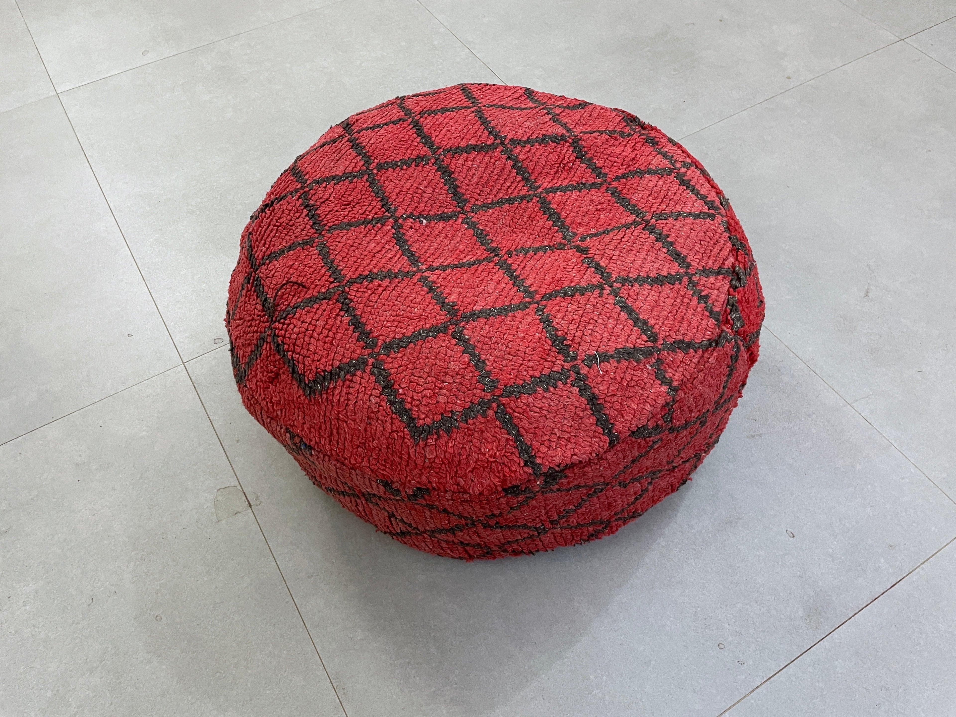 Round moroccan pouf cover - S53