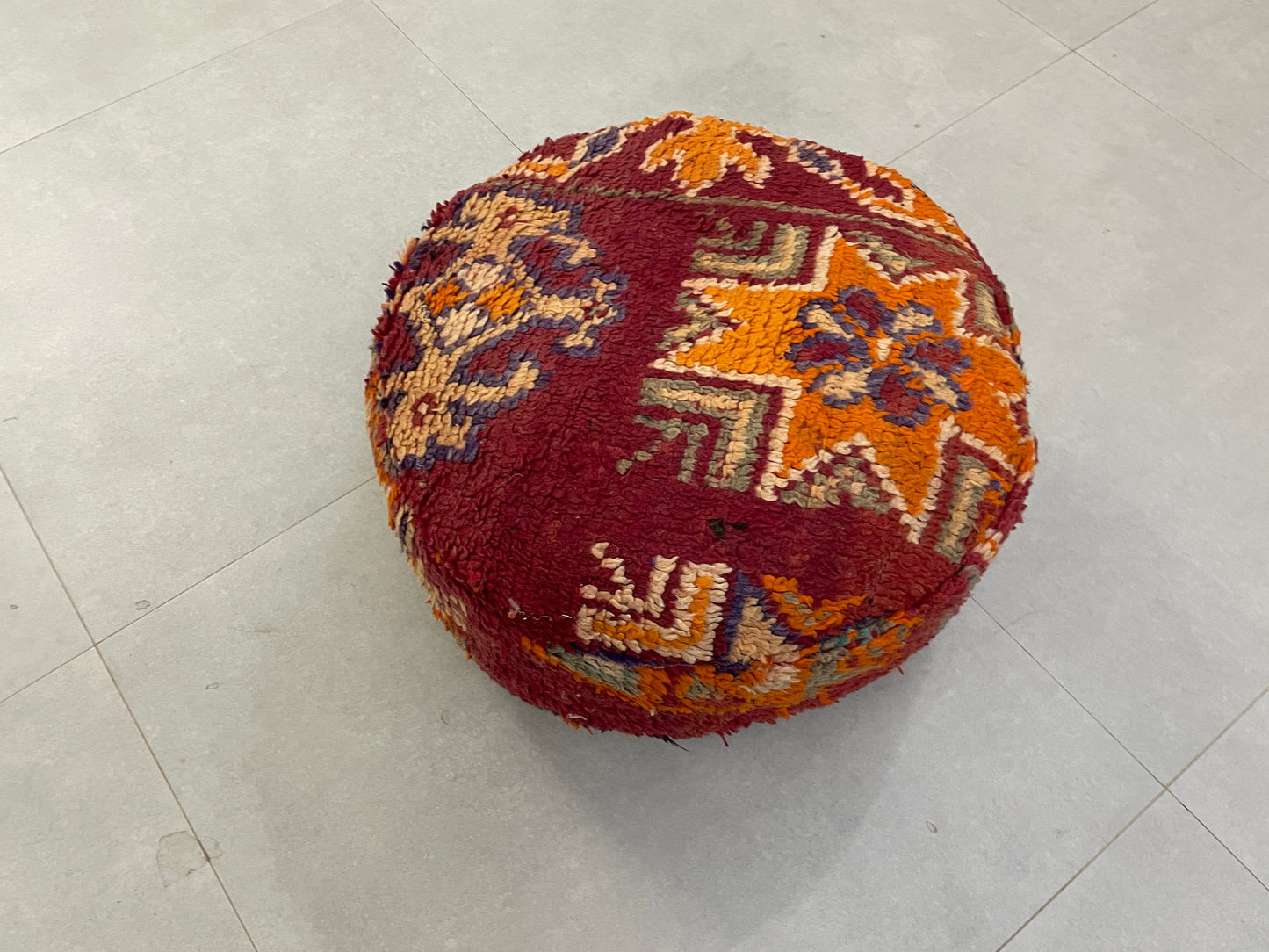 Round moroccan pouf cover - S46