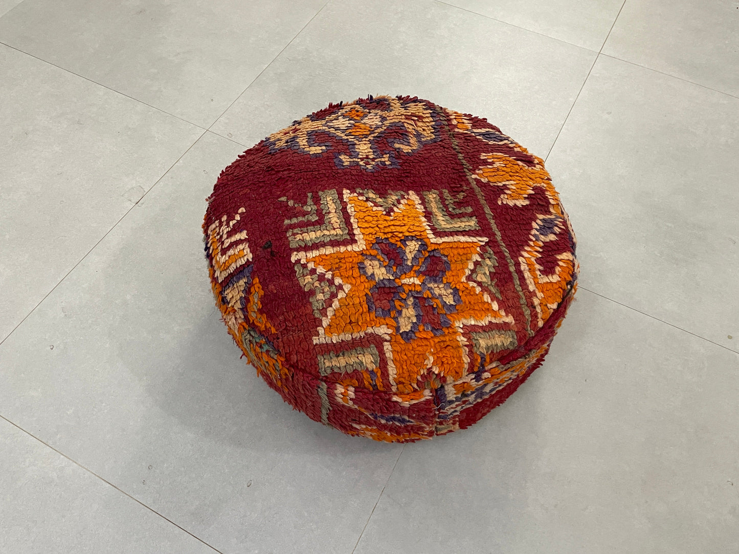 Round moroccan pouf cover - S46