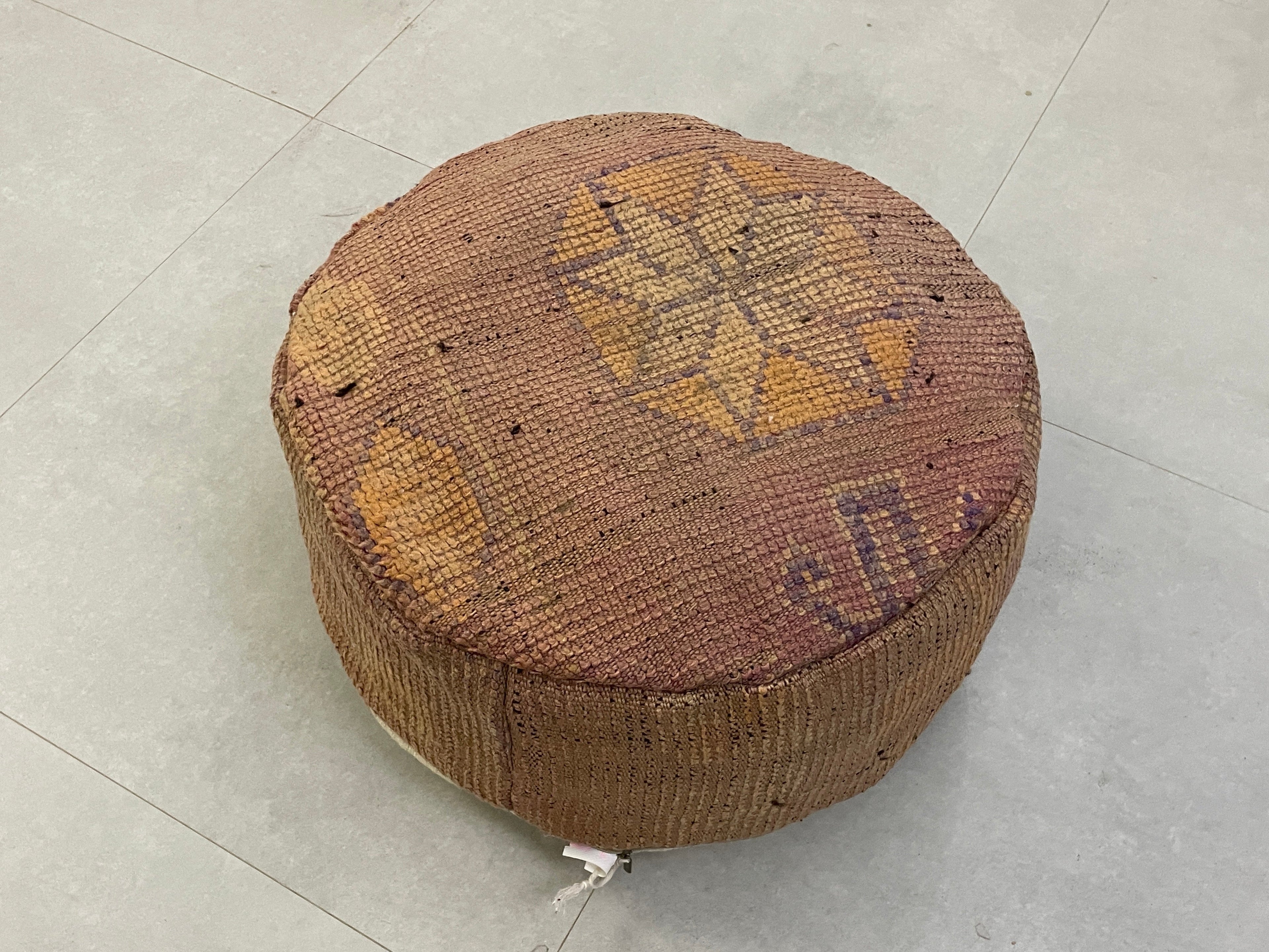 Round moroccan pouf cover - T45