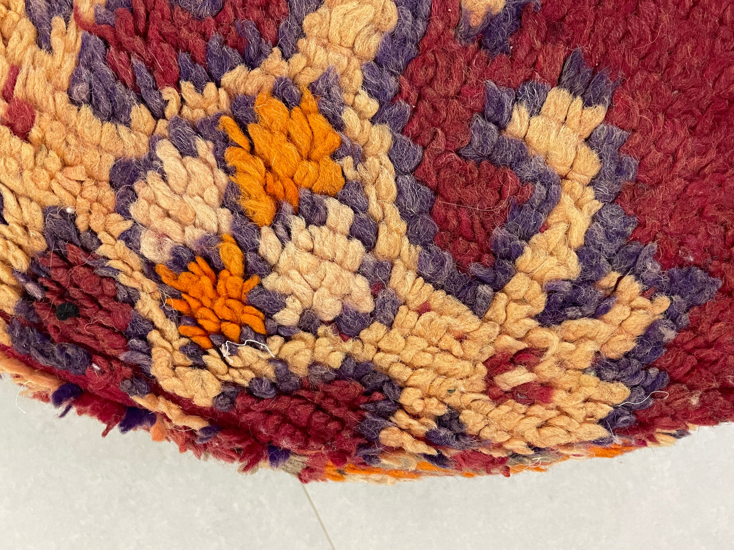 Round moroccan pouf cover - S46