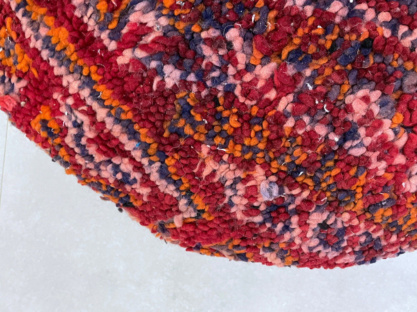 Round moroccan pouf cover - T22