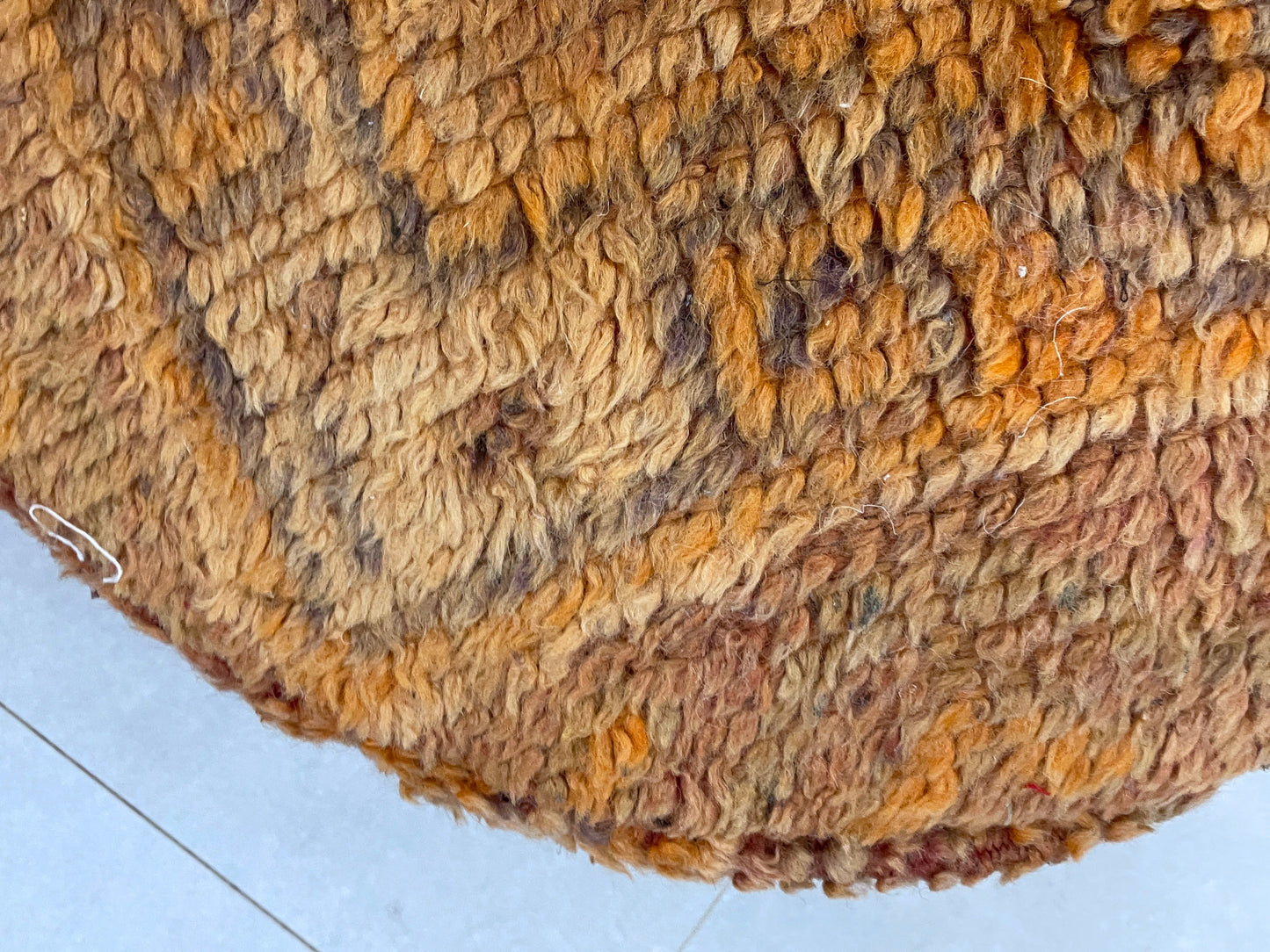 Round moroccan pouf cover - R52