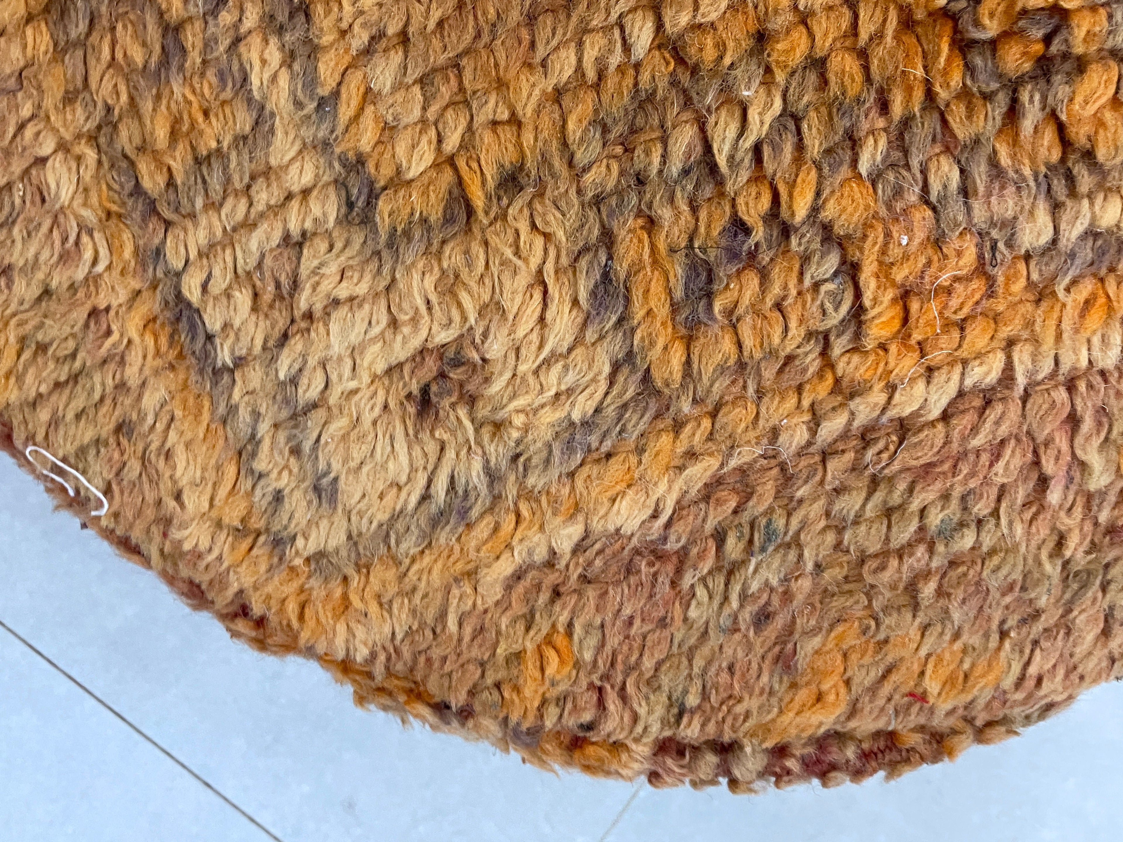 Round moroccan pouf cover - R52
