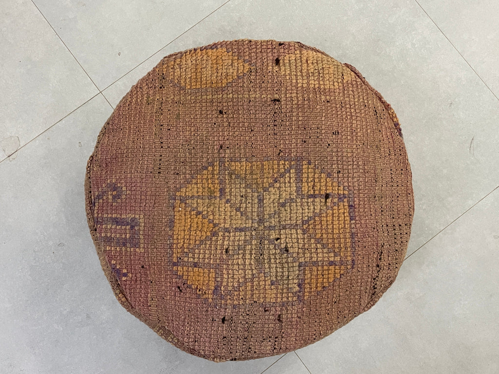 Round moroccan pouf cover - T45