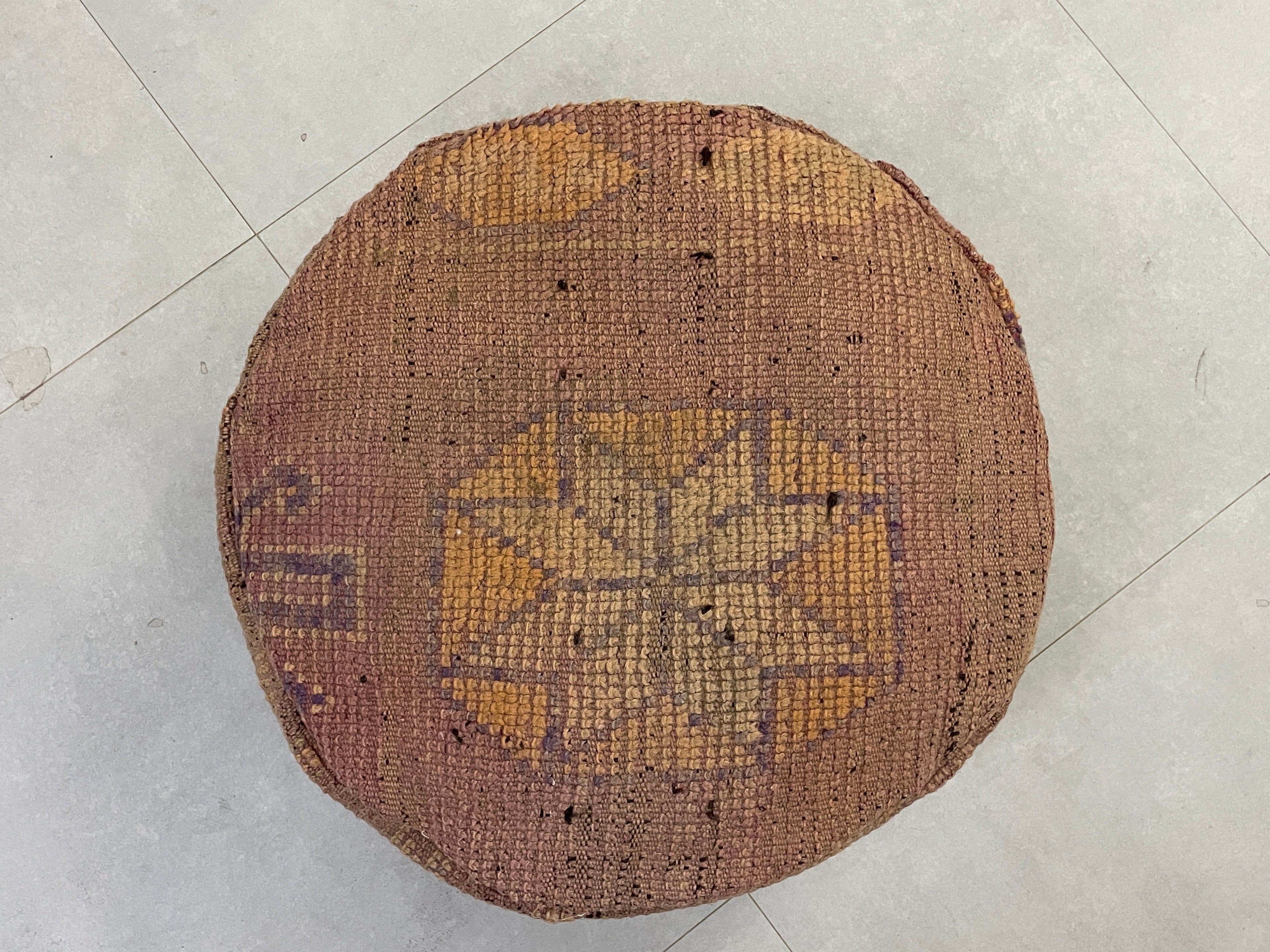 Round moroccan pouf cover - T45