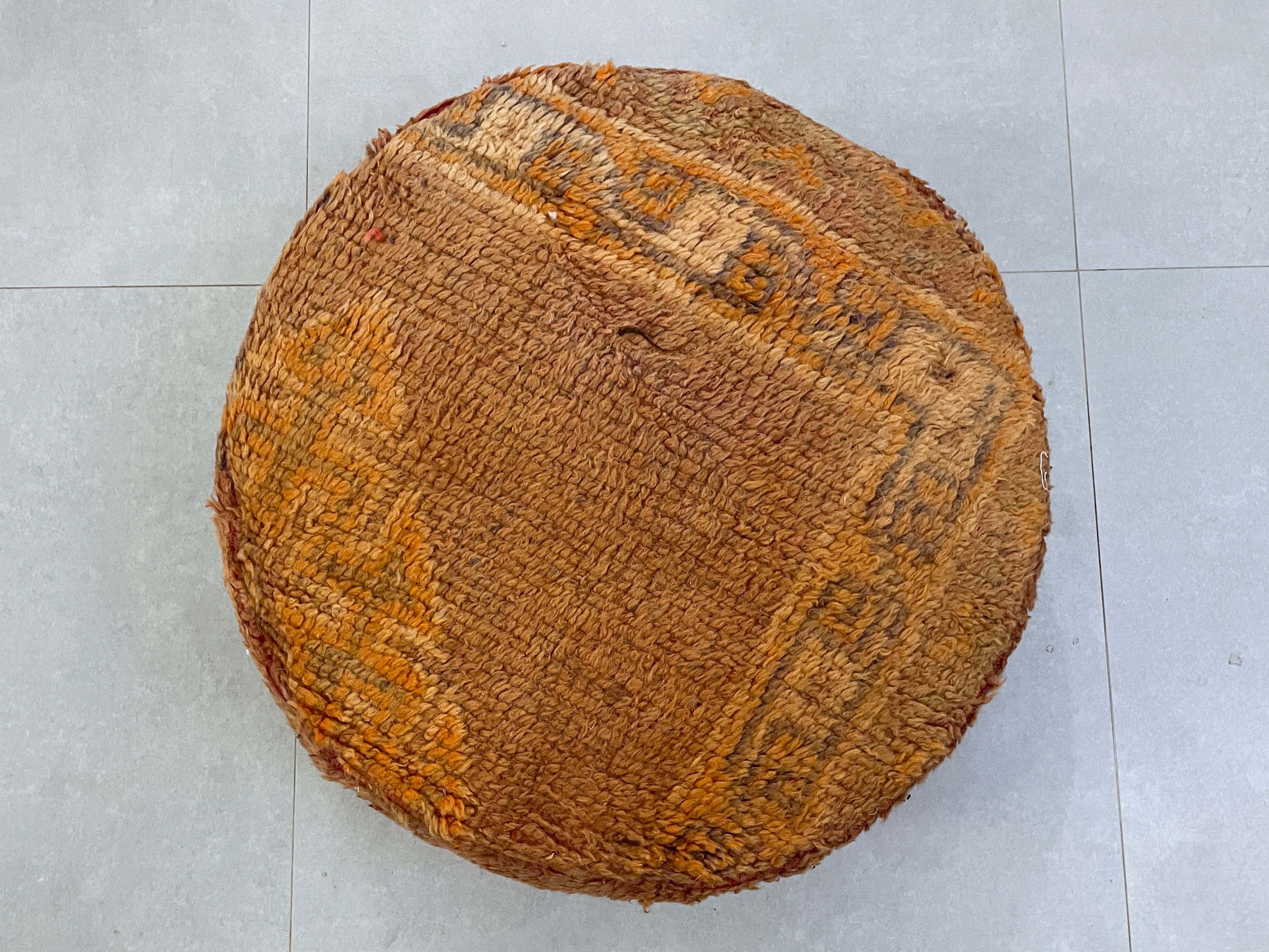 Round moroccan pouf cover - R52