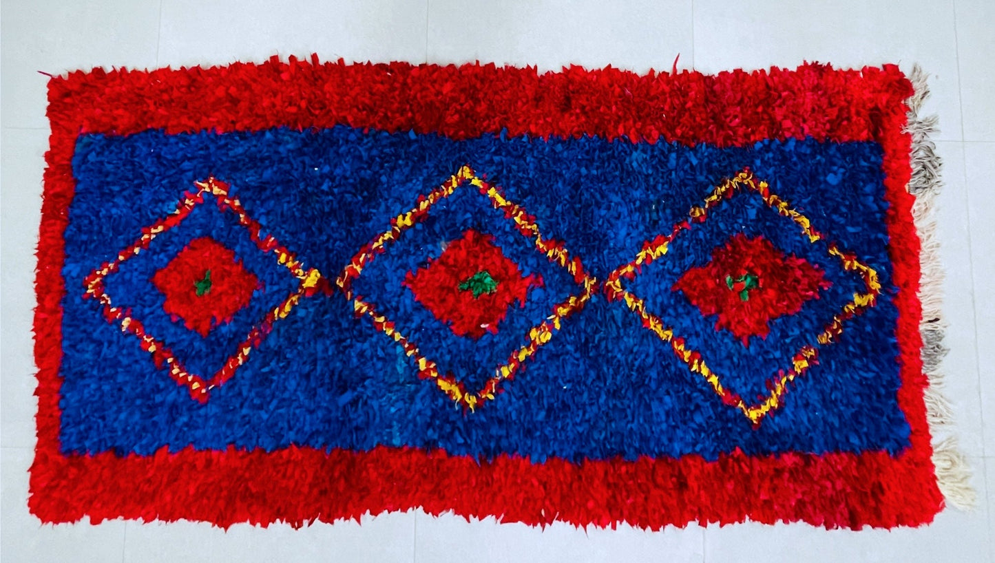 Moroccan Boucherouite Rug 3x7 - TB21