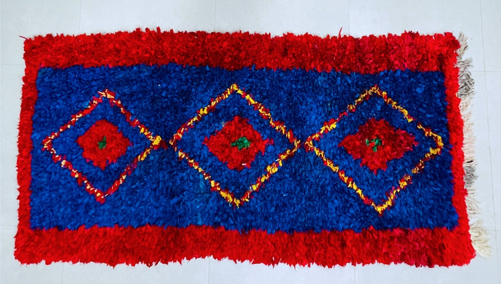 Moroccan Boucherouite Rug 3x7 - TB21