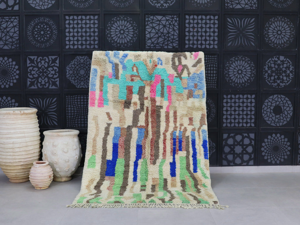 Colorful Moroccan Rug   5x8 - A61