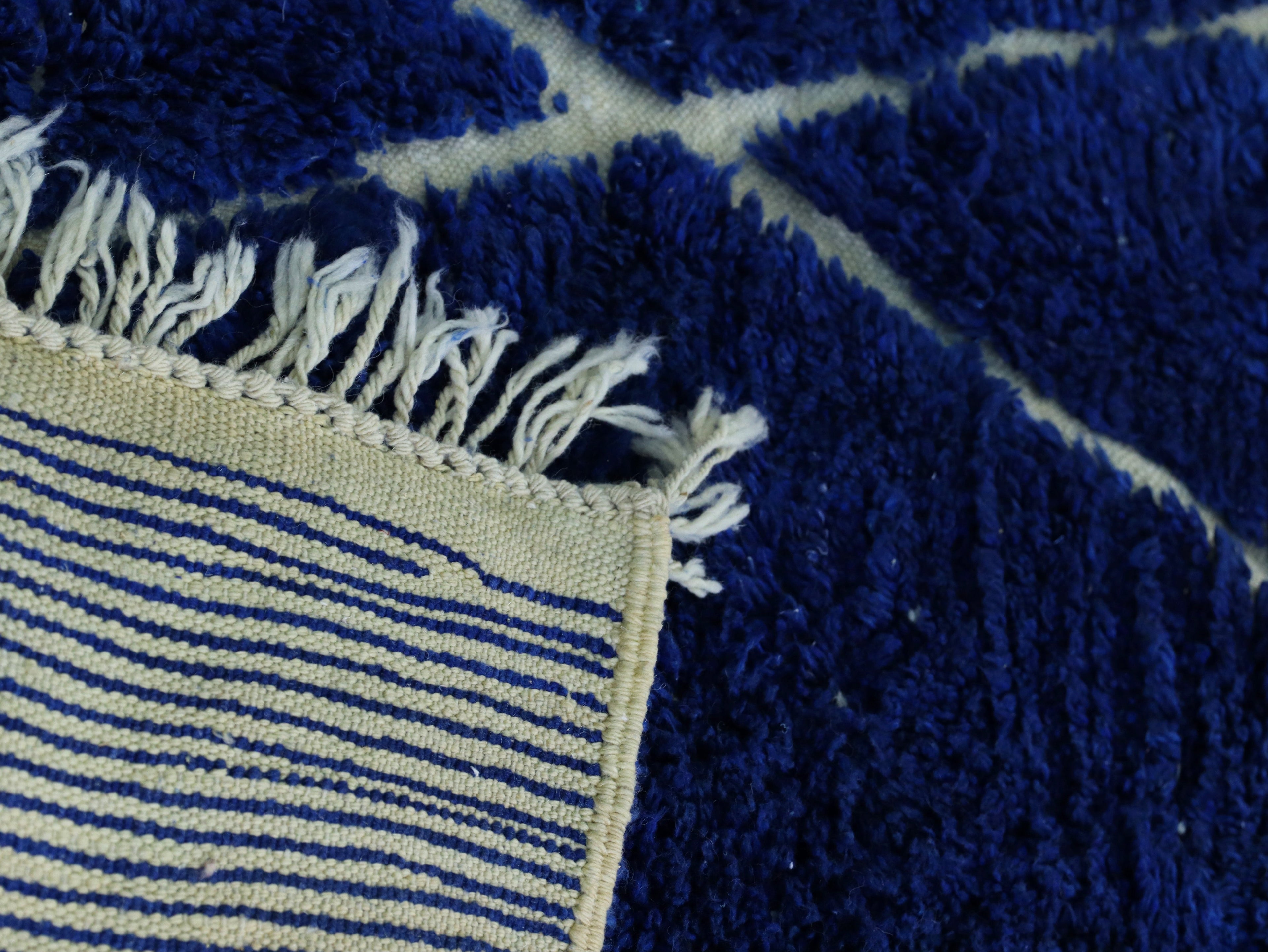 Blue Moroccan Wool Rug 7x10 - A9