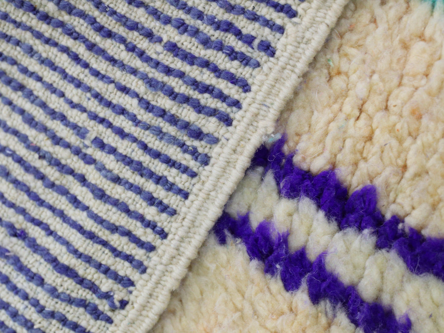 ivory white Moroccan Rug 5x8 - A57