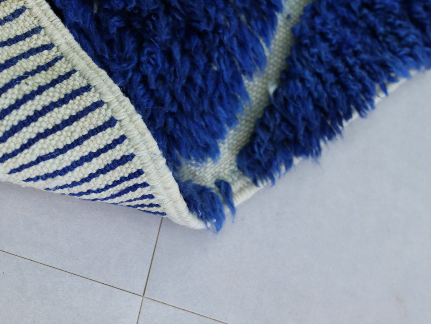 Blue Moroccan Wool Rug 7x10 - A9