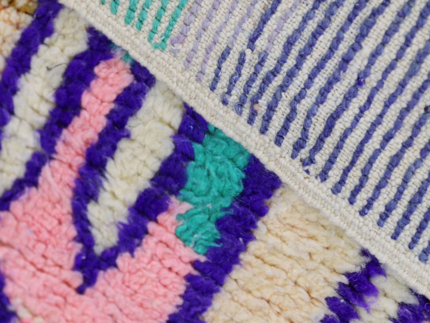 ivory white Moroccan Rug 5x8 - A57