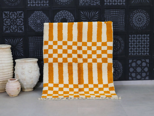 Beni Ourain Rug 5x6 – Handwoven Wool rug - A89