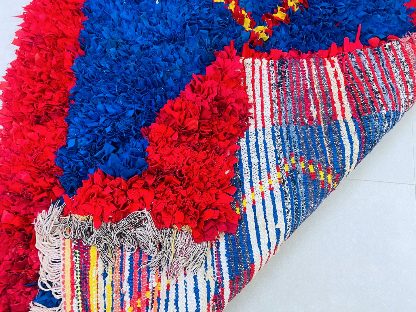 Moroccan Boucherouite Rug 3x7 - TB21