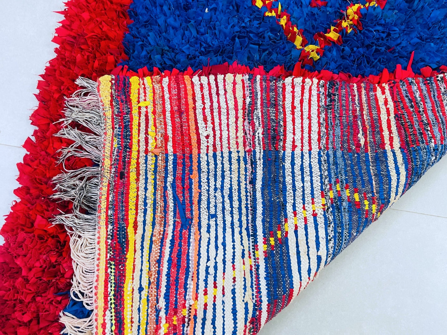 Moroccan Boucherouite Rug 3x7 - TB21