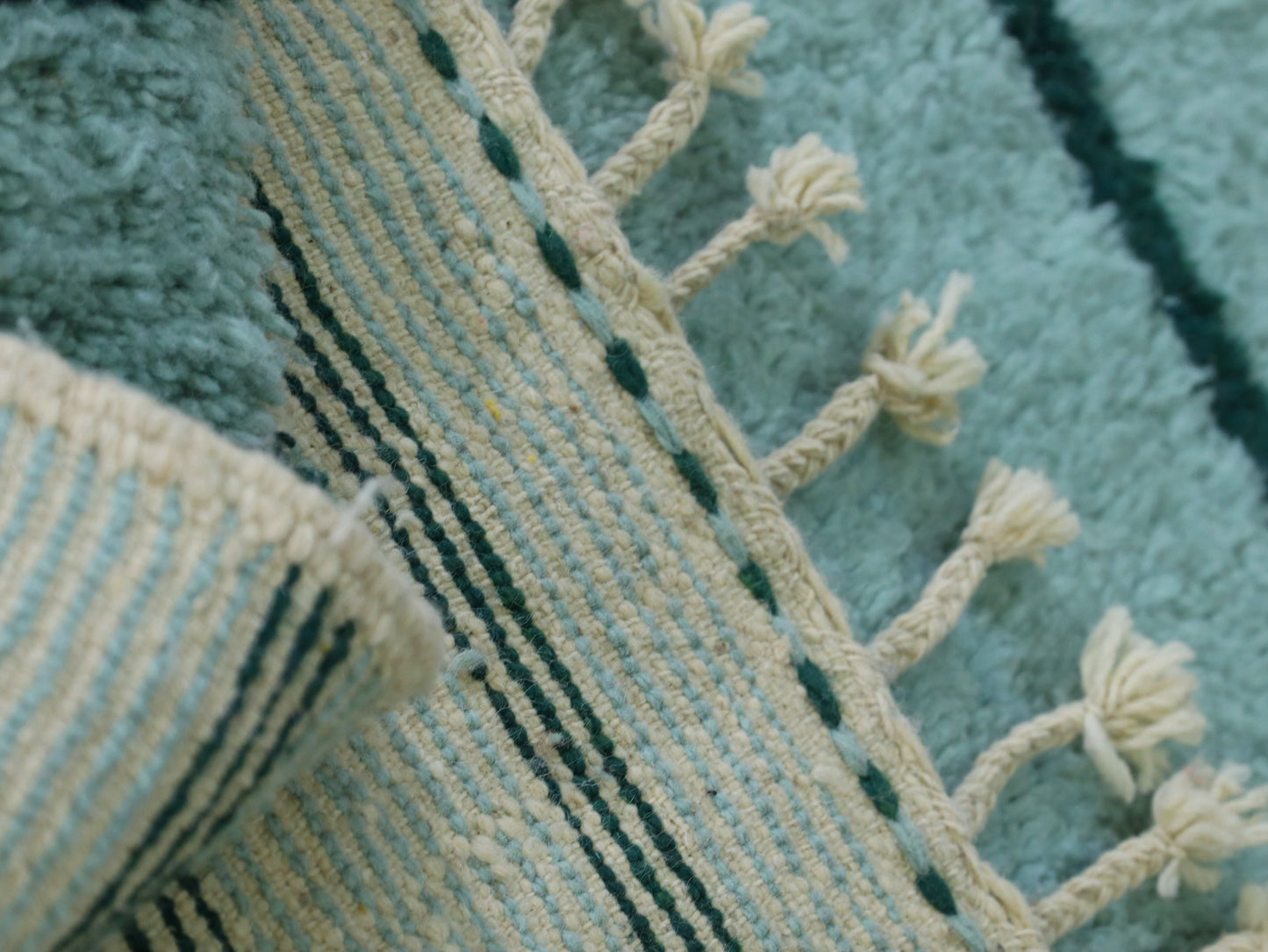 Mint Green Beni Ourain Rug  5x6 - A93