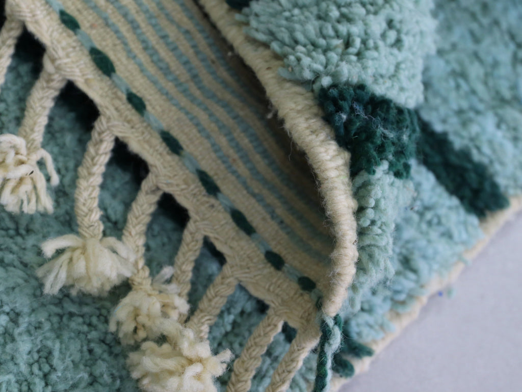 Mint Green Beni Ourain Rug  5x6 - A93