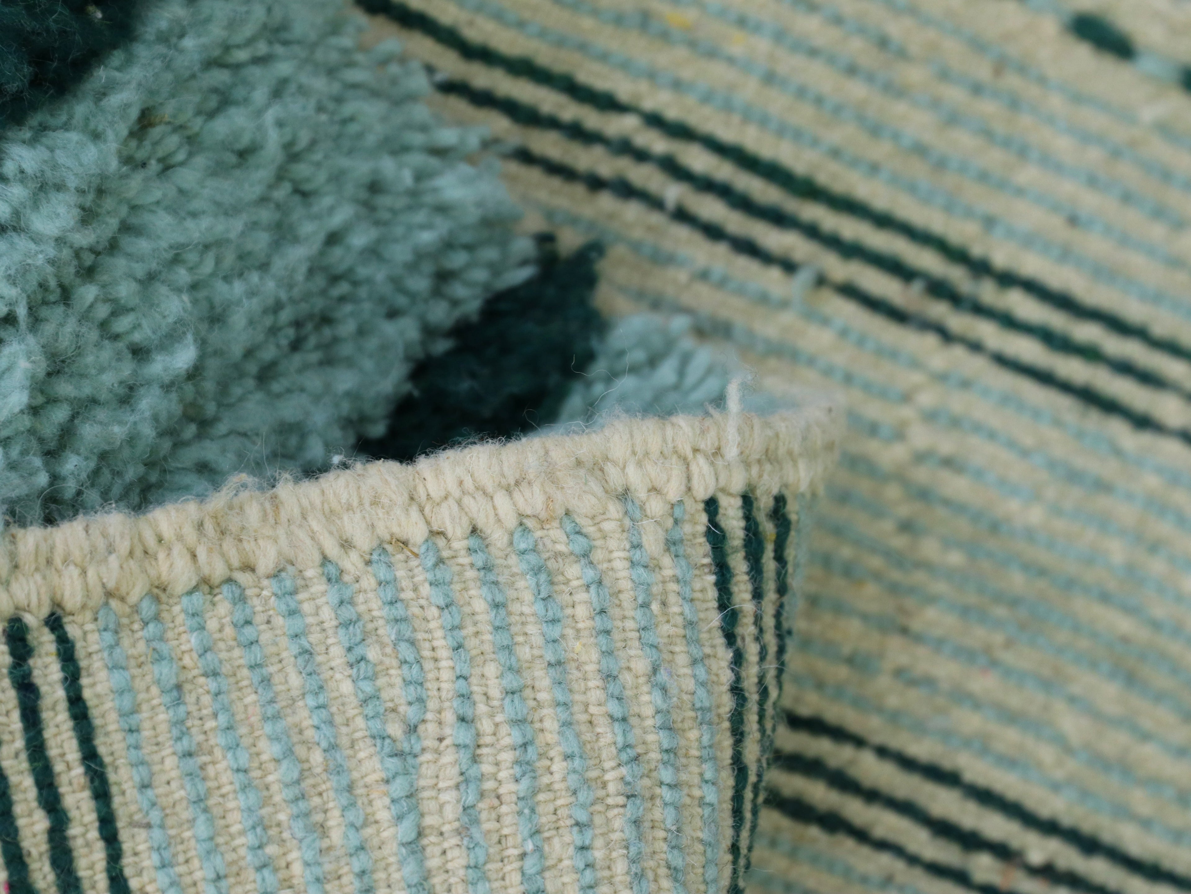 Mint Green Beni Ourain Rug  5x6 - A93