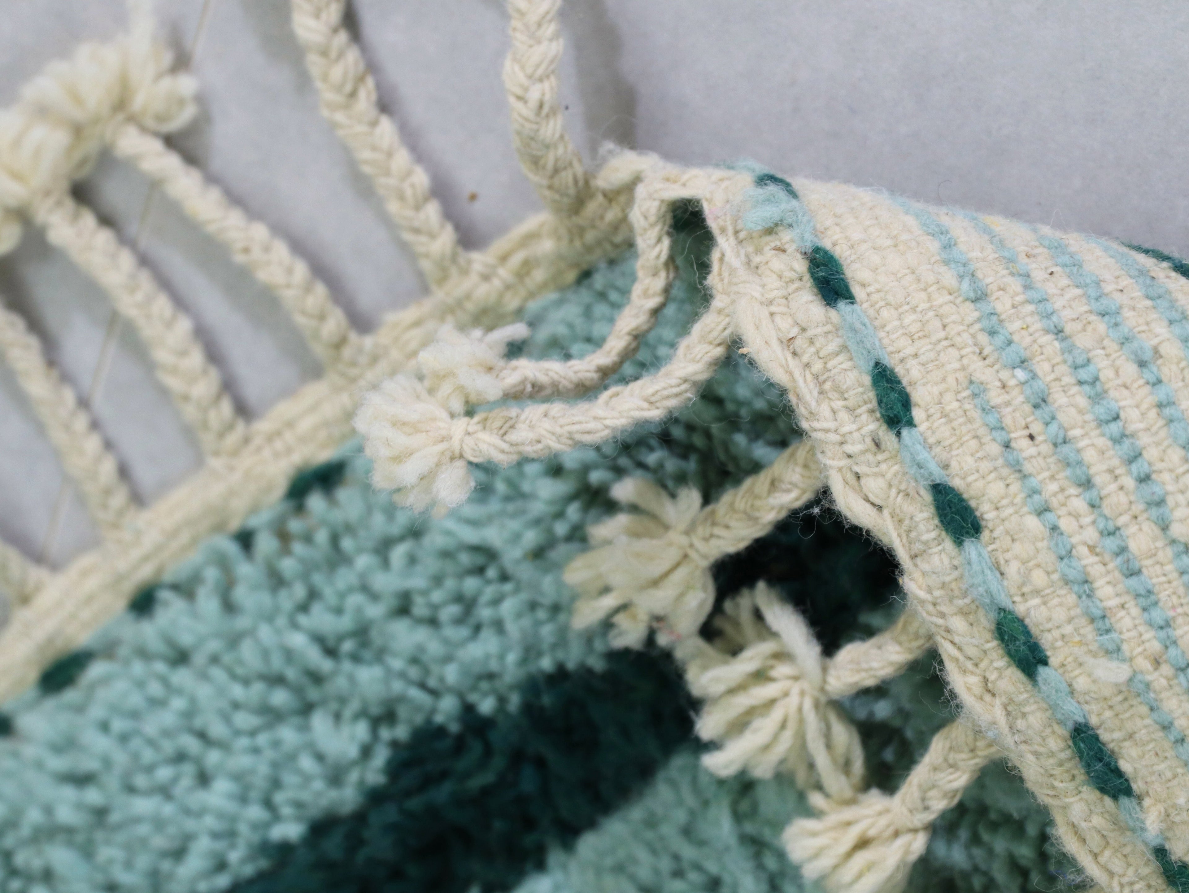 Mint Green Beni Ourain Rug  5x6 - A93