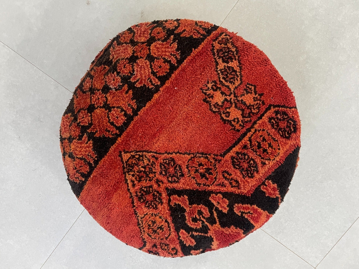 Round moroccan pouf cover - T27