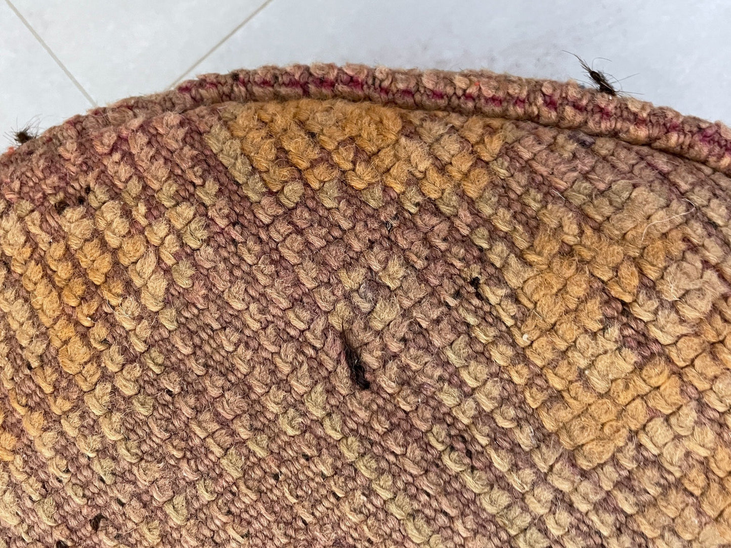 Round moroccan pouf cover - T3