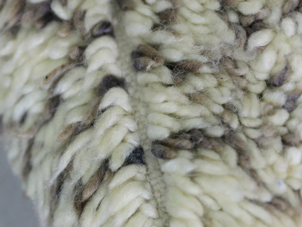 Black and Ivory Tribal Wool Carpet  6x9 - A83